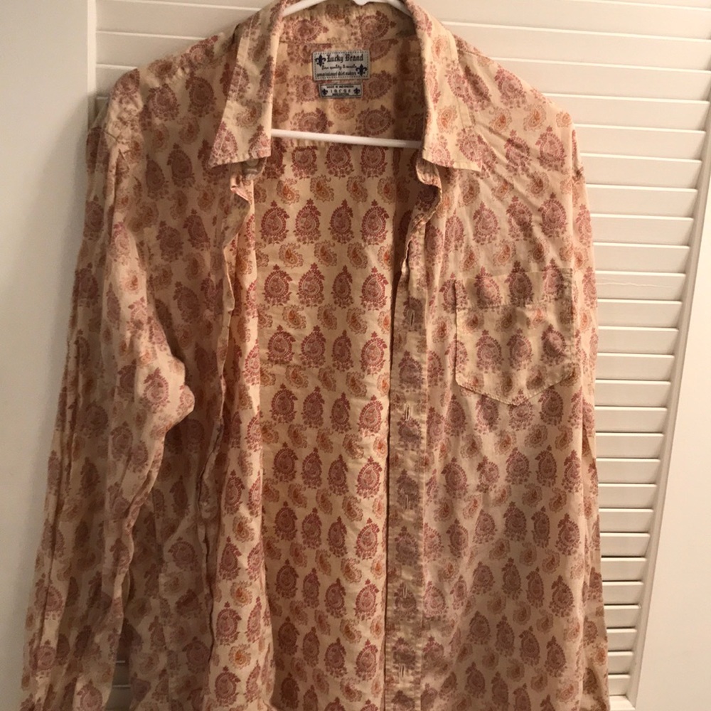 Lucky brand large long sleeve casual button down